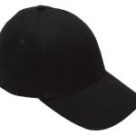 6 Panel Brushed Cotton Cap - Black