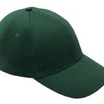 6 Panel Brushed Cotton Cap - Bottle Green