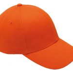 6 Panel Brushed Cotton Cap - Orange